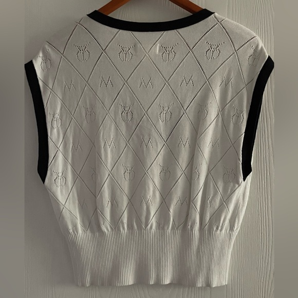 Maeve Anthropologie Violette Icon Logo Vest Size M - Picture 7 of 12